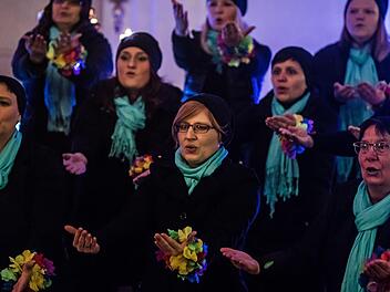 Begeisternder Auftritt: Das Vocalensemble Coburg gastierte in der Schlosskirche von Lahm im Itzgrund.Foto: Jochen Berger