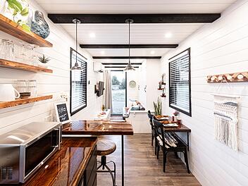 Ein Tiny House ermöglicht ein minimalistisches Leben.