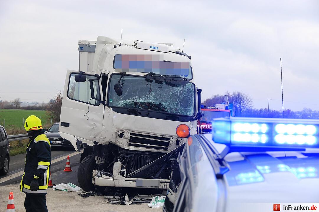 Lkw-Unfall auf A73 bei Buttenheim
