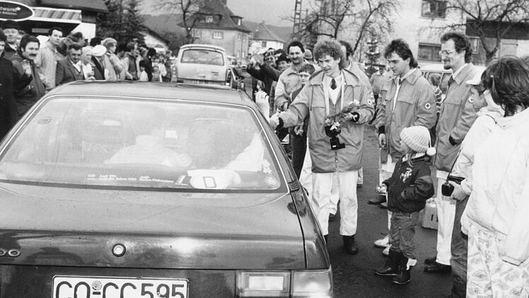 Grenzöffnung im Coburger Land 1989.Foto: CT-Archiv