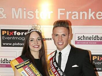 Das schönste Paar aus Franken: Miss Franken 2015 Julia Prottengeier und Mister Franken 2015 Daniel Schaub Foto: Bilder Pixforce.de - Horst Edgar Feller