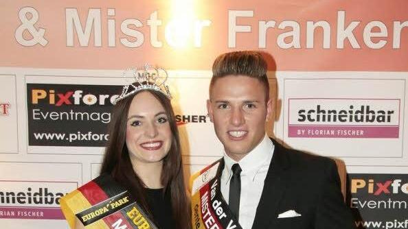 Das schönste Paar aus Franken: Miss Franken 2015 Julia Prottengeier und Mister Franken 2015 Daniel Schaub Foto: Bilder Pixforce.de - Horst Edgar Feller