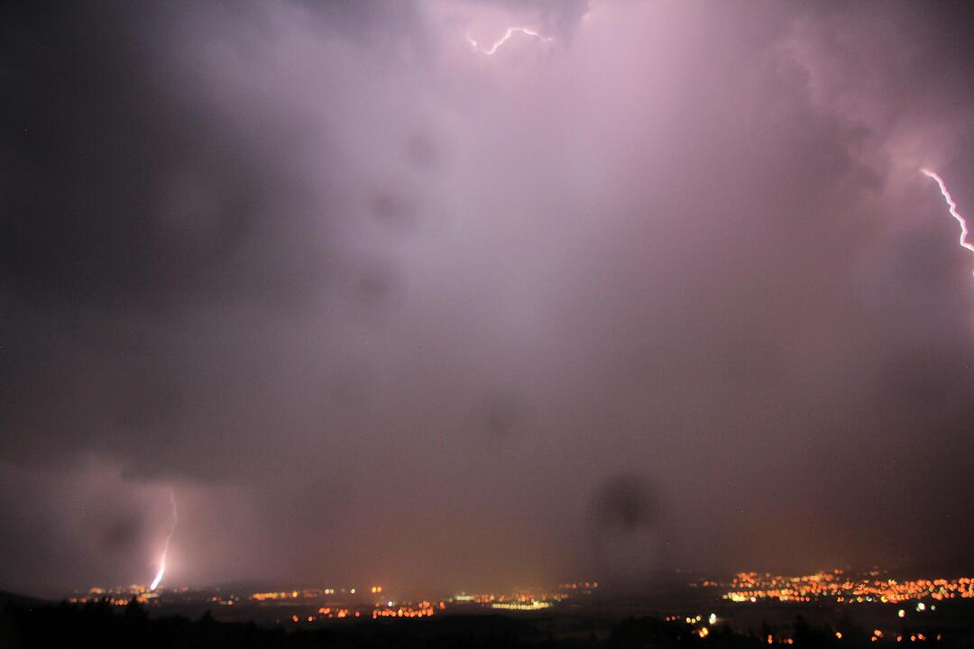 Blitz und Donner über Franken