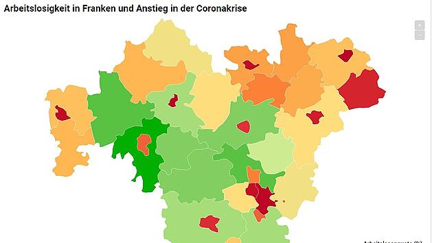 Arbeitslosigkeit in Franken