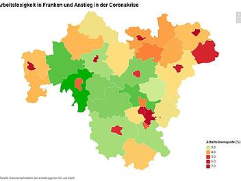 Arbeitslosigkeit in Franken