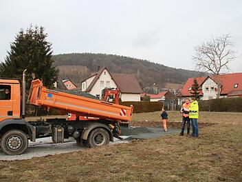 Unweit  des Pörbitscher Platzes in Kulmbach entsteht ein neuer Spielplatz.Foto: Katrin Geyer