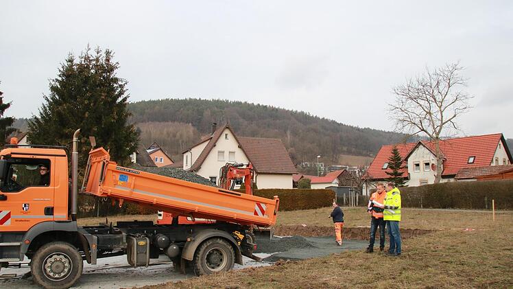 Unweit  des Pörbitscher Platzes in Kulmbach entsteht ein neuer Spielplatz.Foto: Katrin Geyer