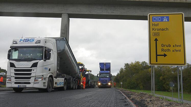 Die Bauarbeiten f&uuml;r die Fahrbahnsanierung laufen auf Hochtouren.- Foto: Berthold K&ouml;hler
