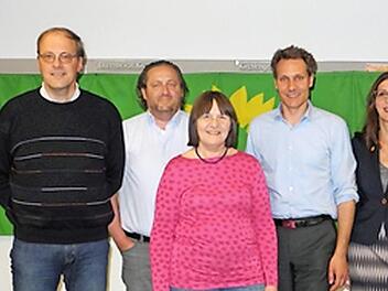 Bei der Gr&uuml;ndung des B&uuml;ndnisses (v.&nbsp;l.): Emmerich Huber (Gr&uuml;ne/FGL), Uli Buchholz (BN), Helmut Schmitt (LBV), Barbara Poneleit (Gr&uuml;ne), MdL Ludwig Hartmann (Gr&uuml;ne), Manuela Forster (Landtagskandidatin &Ouml;DP) und Steffen M&uuml;ller-Eichtmayer (FGL) Foto: Fabiola Reges-Huber