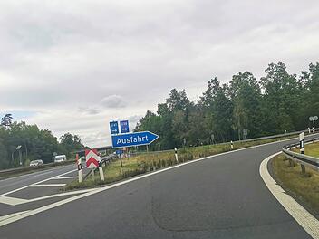 A73, Ausfahrt, Autobahn, Sperrung, Baustelle, Bauarbeiten, Anschlussstelle