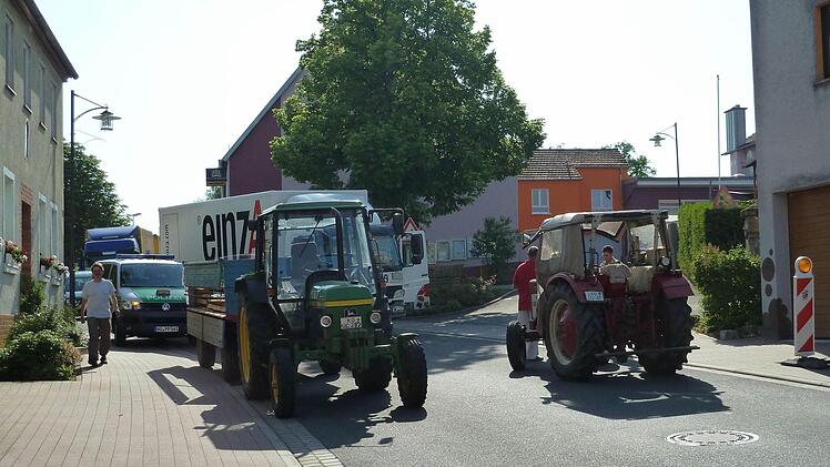 Verkehrsblokade in Eltingshausen.