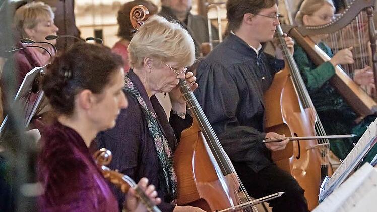 Mit klangvollem Musizieren auf historischen Instrumenten begeisterte der Melchior-Franck-Kreis im Riesensaal. Fotos: Jochen Berger