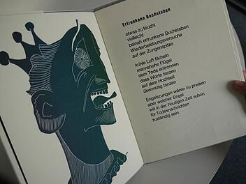 Ingo Cesaros Gedicht in dem neuen Buch der Gebrüder HäfnerFoto: Pauline Lindner