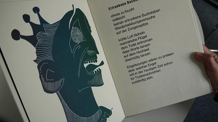 Ingo Cesaros Gedicht in dem neuen Buch der Gebrüder HäfnerFoto: Pauline Lindner