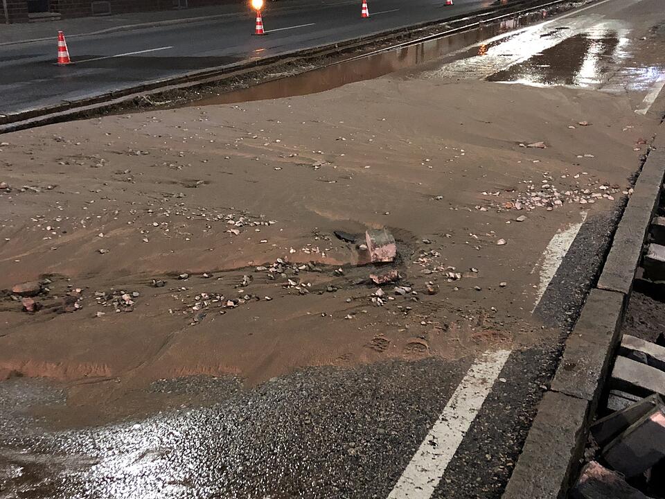 Wasserrohrbruch in Nürnberg