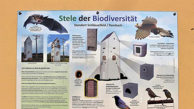 Die Infotafel, über die man sich per Code ins Internet einloggen kann.    Foto: Evi Seeger