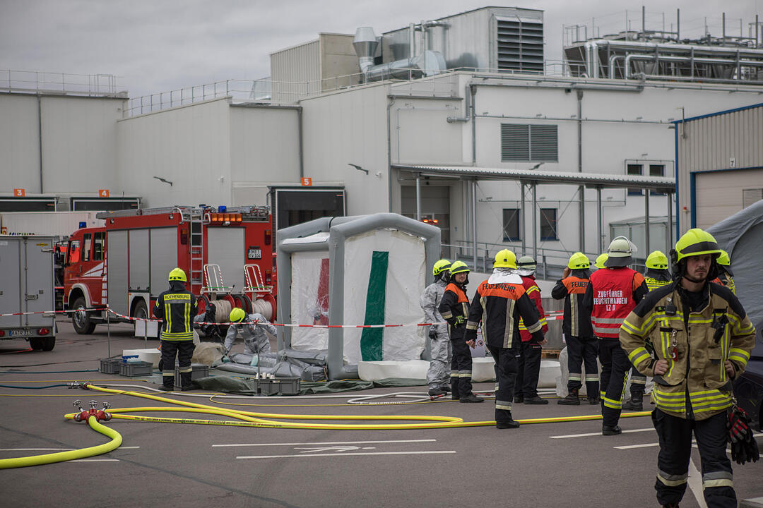 Säureaustritt bei Firma in Ansbach