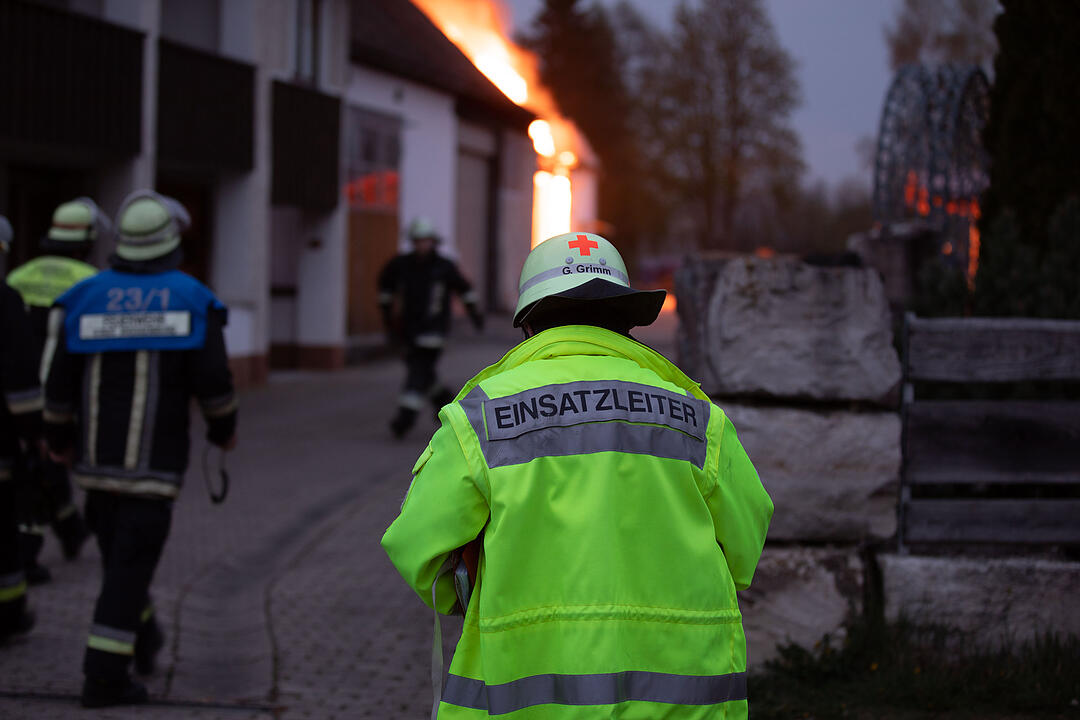 In Weißenburg hat ein Anbau an einer Werkstatt gebrannt