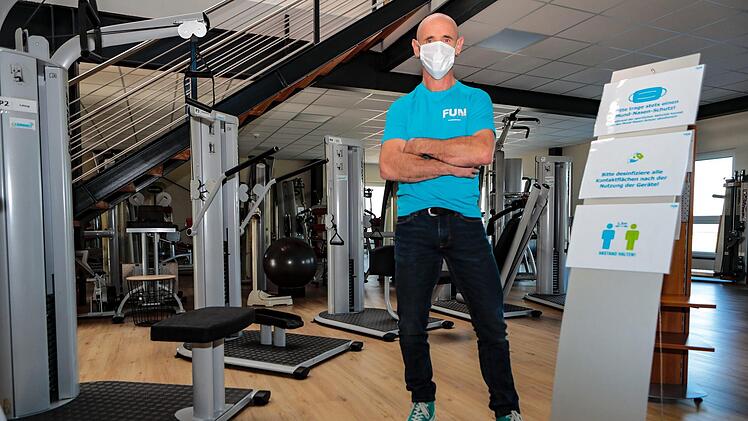 Blick ins Burgebracher Fitnessstudio der Familie Albrecht. Foto: Matthias Hoch