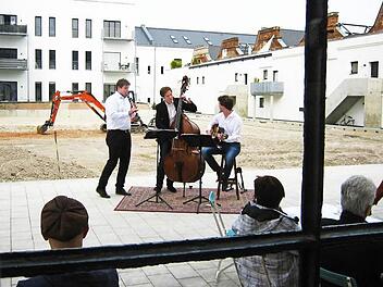 Die Swinging Klezmen unterhielten die Besucher in der Alten Seilerei. Foto: p