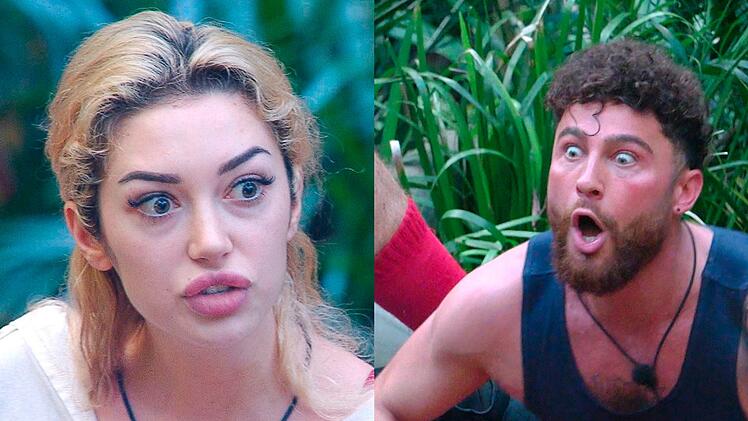 Wenn Blicke t&ouml;ten k&ouml;nnten - g&auml;be es schon nach Tag 4 zwei Kandidaten weniger im RTL-Dschungelcamp. Ariel (links) und Umut Tekin gerieten heftig und lautstark aneinander.