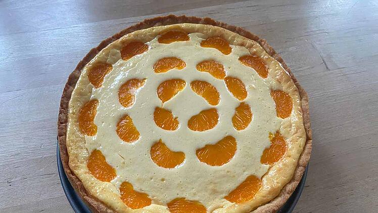 Dieser Käsekuchen mit Mandarinen ist ein echter Klassiker auf dem fränkischen Kuchenbuffet