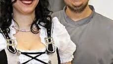 Jessica und Marcus Müller tischten Fränkisches auf. Foto: Carmen Schwind