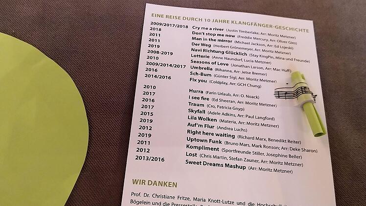 Mitreißendes Jubiläums- und Abschiedskonzert: Unter Leitung seines scheidenden Dirigenten Moritz Metzner begeisterte der Coburger Hochschulchor "Die Klangfänger" im ausverkauften Landestheater.Foto: Jochen Berger