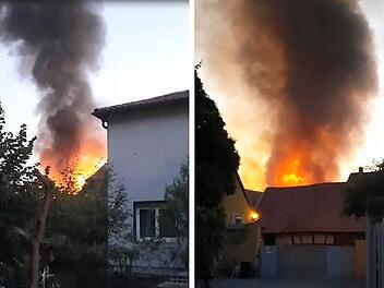 Kleinlangheim nach Brandstiftung kurz vor Katastrophe - "fast ganzer Ort abgebrannt"