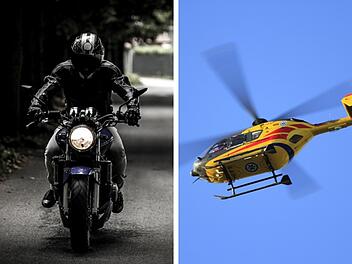 Weibersbrunn: Motorradfahrer stürzt auf B8 und verletzt sich schwer