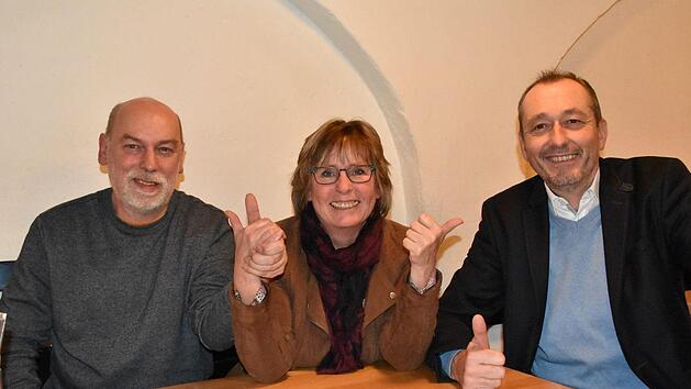 Matthias Hahn, Dagmar Keis-Lechner und Michael Otte waren sich einig: Das Demokratiefest auf dem Kulmbacher Eku-Platz war eine wichtige und sehr gelungene Veranstaltung. Foto: Uschi Prawitz