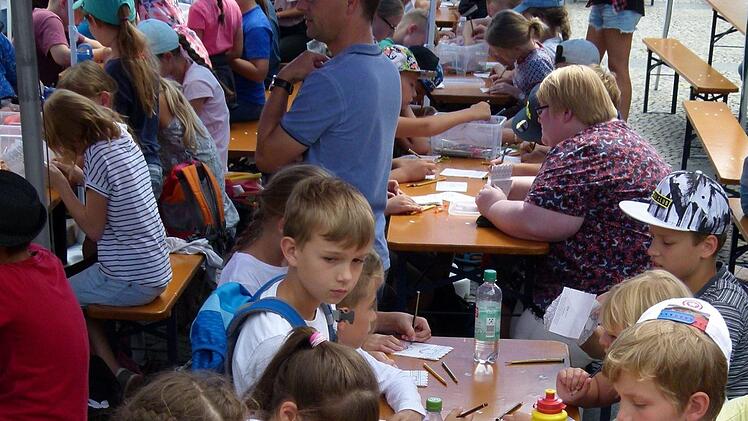 Die Kinder machten bei allen Angeboten des "Wort.Transport" begeistert mit.