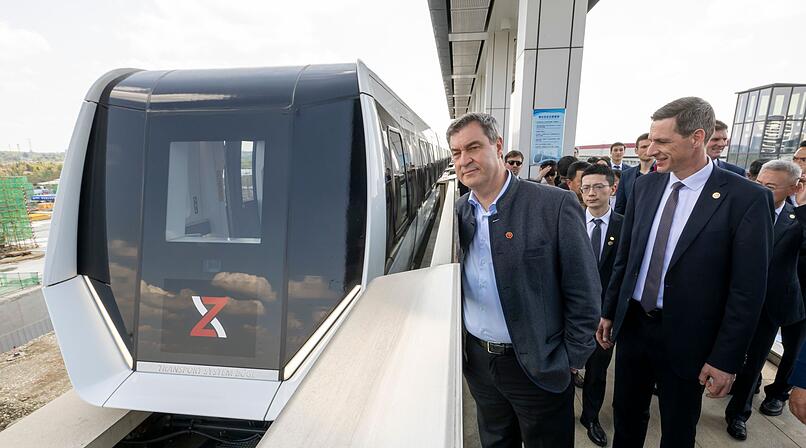 Bayerns Ministerpr&auml;sident S&ouml;der in China