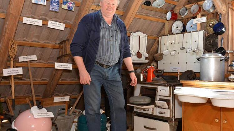 Heinrich Muth in der Museumsscheune. Foto: Björn Hein