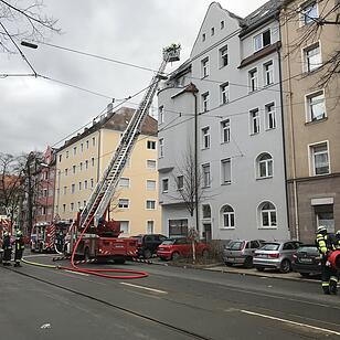 Brand in der Nürnberger Südstadt