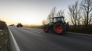 Bauerndemo... auf dem Weg nach N&uuml;rnberg