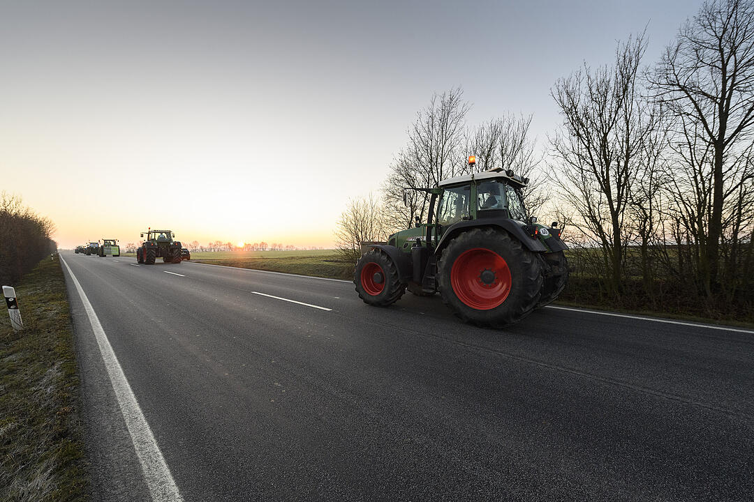 Bauerndemo... auf dem Weg nach N&uuml;rnberg