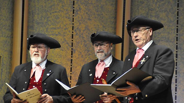 "Mei Schatz hat Gäns austriebn" lautete ein Titel der Pfarrgass-Sänger aus Kleinlangheim bei Kitzingen. Foto: Peter Klopf