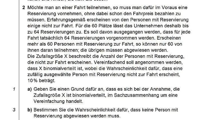 Beispielaufgabe aus dem bayerischen Mathe-Abitur 2019