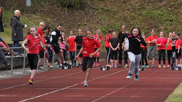 Altersgerechte Kinderleichtathletik wird beim Sportfest in Ramsthal stets großgeschrieben.