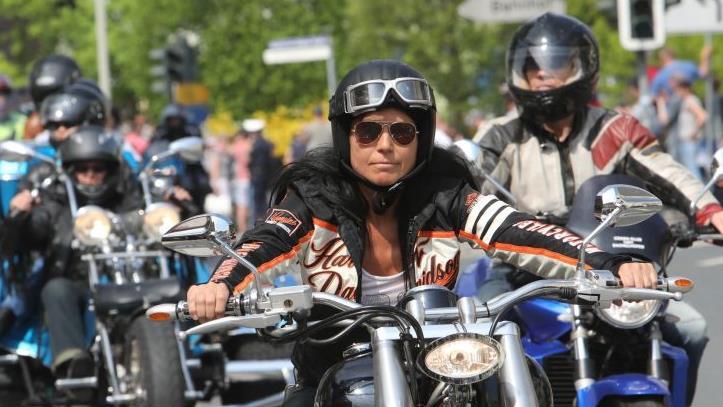 Der Motorrad-Korso zur Sternfahrt 2018. Foto: Barbara Herbst