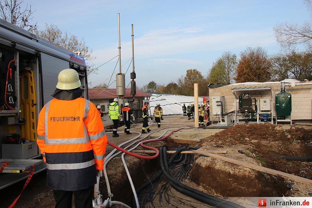 Hoher Sachden bei Brand in Biogasanlage in Buch am Forst