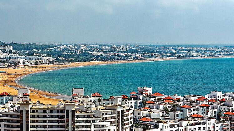 Panorama-Aussicht auf Agadir, Marokko