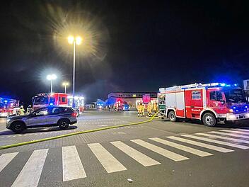 Feuerwehreinsatz in Lidl-Markt in Memmelsdorf