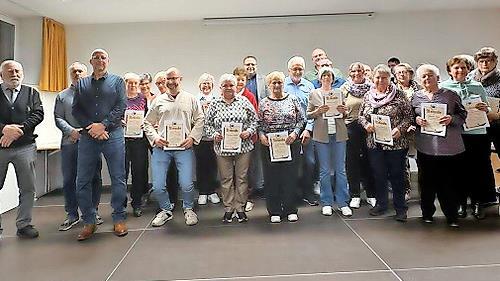 40 Jahre Mitgliedschaft, die anwesenden Geehrten.