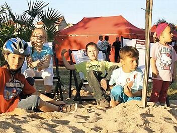 Treffpunkt für die Kinder bei 16. Stefter Hafenfest war natürlich wieder der Sandstrand am Main. Fotos: Thomas Meyer