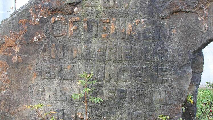 Gedenkstein an die Grenzöffnung Foto: Friedwald Schedel