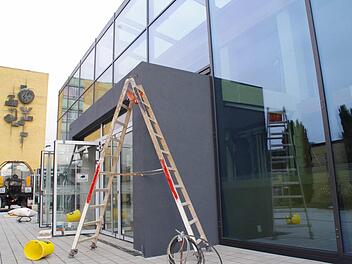 Die Bauarbeiten am Kreiskulturraum gehen voran.