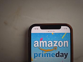 Amazon Prime Day logo displayed on mobile phone screen Prime Days