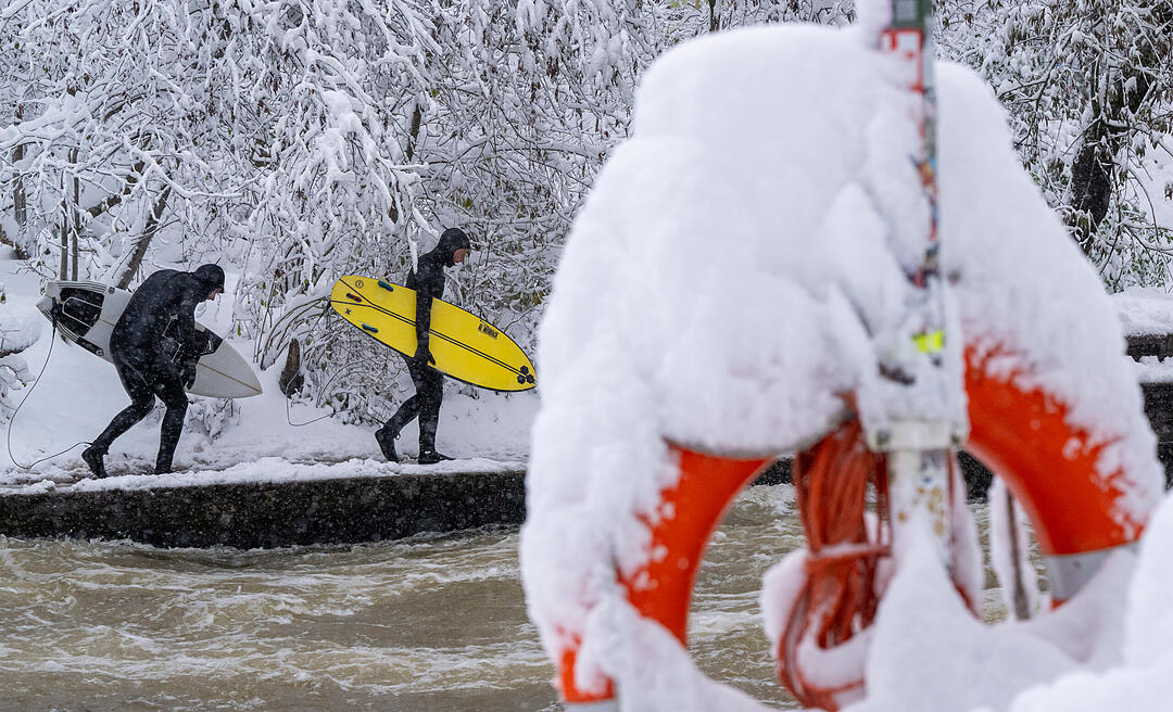 Wintereinbruch in Süddeutschland - München